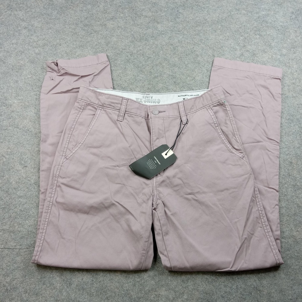 Levis Chino‎ Pants Mens 29x30 XX Mauve Purple Authentic Relaxed Straight Casual